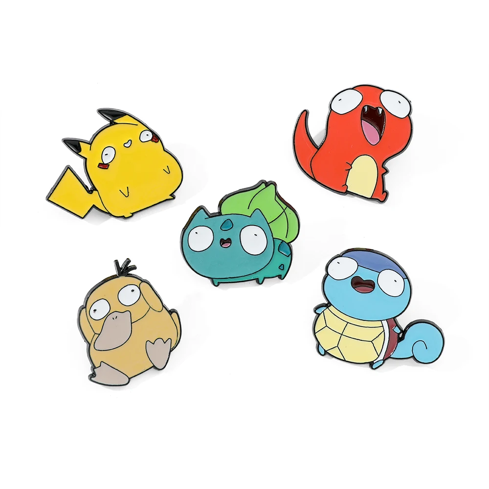 Enamel Pin Set - 5 Pcs Cartoon Elf Brooch Personalized