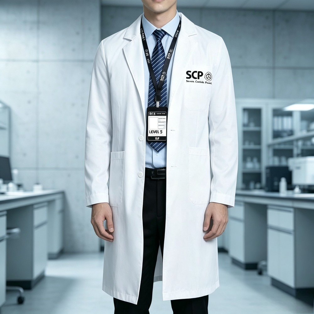 SCP Merchandise White Lab Coat - Anime Merchandise Jacket review and price