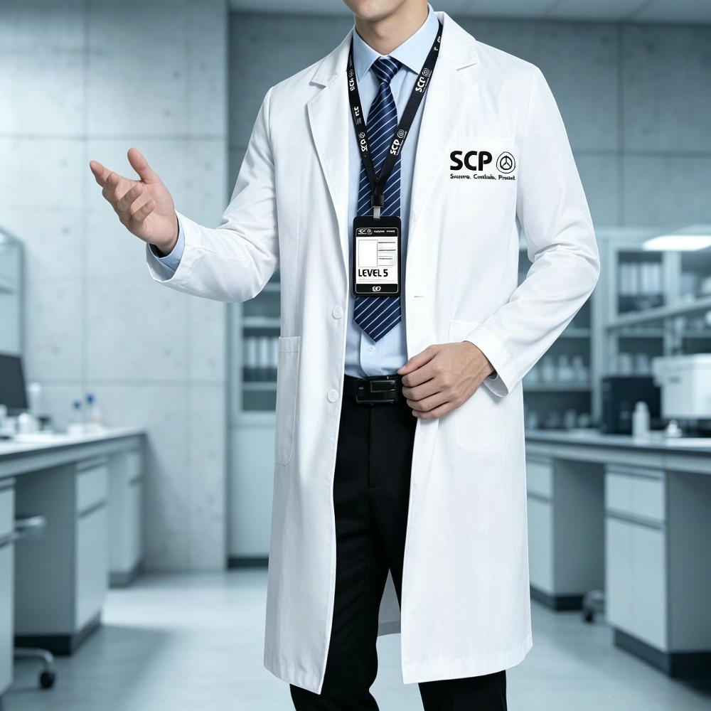 SCP Merchandise White Lab Coat - Anime Merchandise Jacket review and price