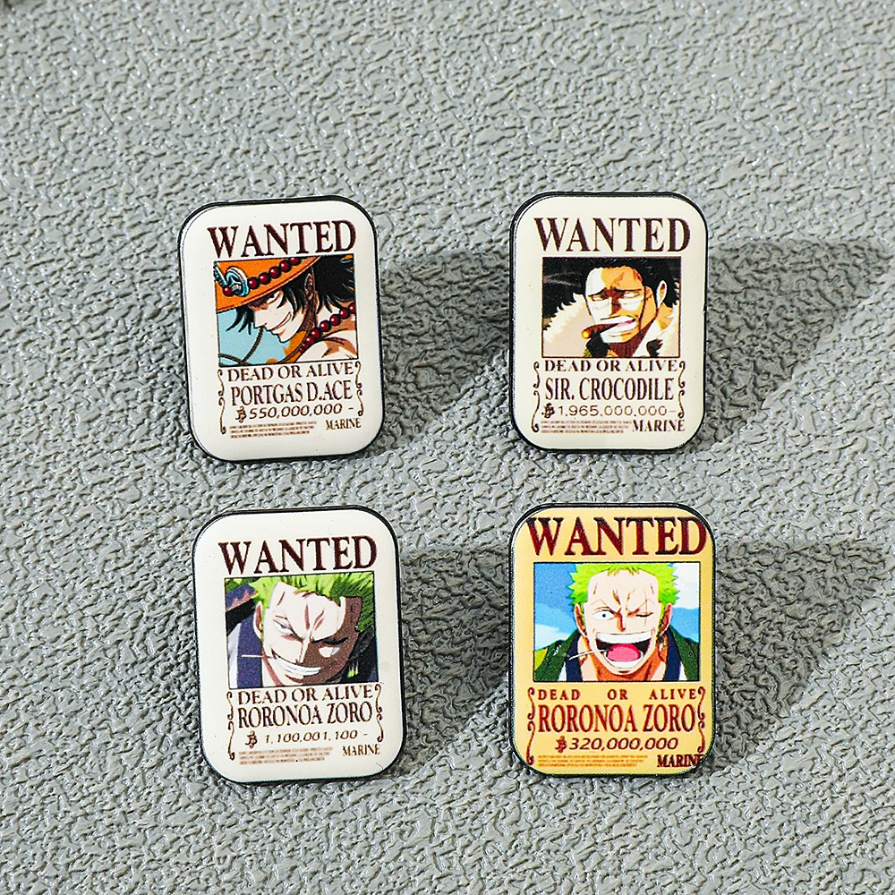 4 Pcs ONE PIECE Cartoon Anime  - Enamel Pin Set review and price