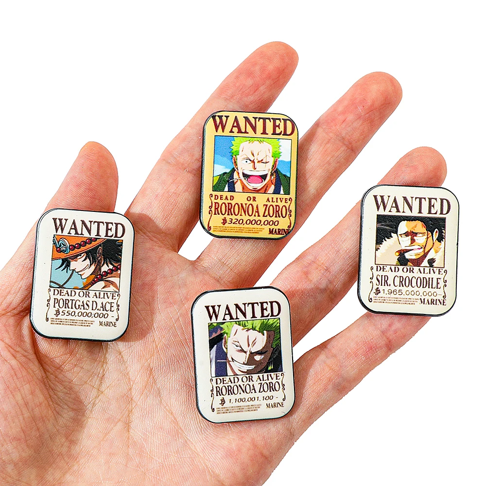 4 Pcs ONE PIECE Cartoon Anime  - Enamel Pin Set review and price