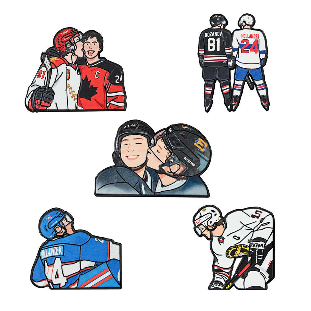 5pcs Heated Rivalry Cartoon ic - Enamel Pin Set review and price