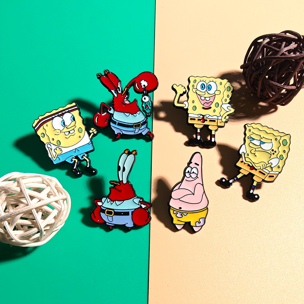 6 Pcs SpongeBob SquarePants An - Enamel Pin Set review and price